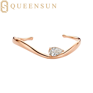 Queensun IGI 18K vàng Pear cut phòng thí nghiệm kim cương bạch kim mạ 10g màu D sang trọng của phụ nữ Vòng đeo tay - Product Image 4