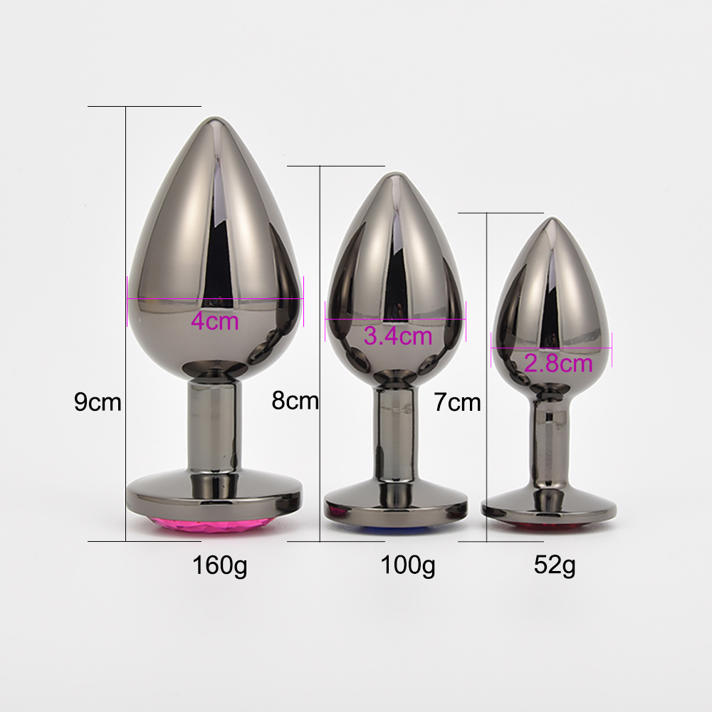 Stainless Steel Women Anal Butt Plug Set for Sex Gaming