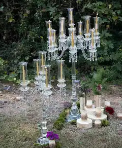 Affordable rate 5 Arms Luxury Wedding Crystal Best Metal Candelabra Tall Votive Candle Holder Buy At Cheap Price