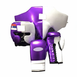 Ensembles de sparring de compétition OEM : Gants de boxe en cuir, protège-tête, protège-aine, protège-aine avec protège-aine intégré, respirants, confortables, sur mesure pour GEARS - Product Image 1