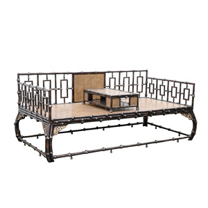 Ming Style Bamboo Luohan <b>Bed</b> Handmade Chinese <b>Antique</b> Meditation Chair Living Room Furniture - Product Image 2