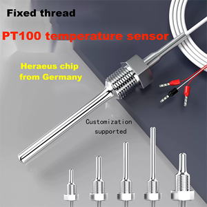 Platin PT100 thép không gỉ thăm dò 3-8 mét tùy chỉnh bên ngoài môi trường xung quanh không khí Temp Detector cảm biến nhiệt độ Nhiệt kế - Product Image 2