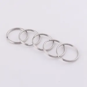 Harga 25Mm Stainless Steel Logam Bulat Split Kunci Ring untuk Gantungan Kunci