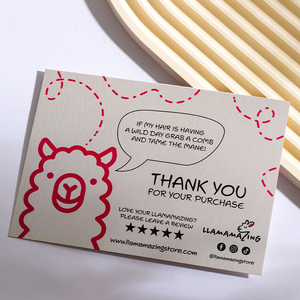 Cartes postales personnalisées multi-tailles <span class=keywords><strong>en</strong></span> gros Cartes de remerciement après-vente avec logo pour les magasins d'emballage de vêtements - Product Image 3