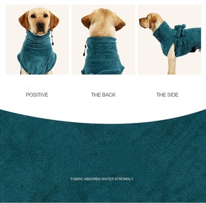 Yüksek kaliteli emici nefes çabuk kuruyan köpek giysileri banyo havlusu Pet köpek pijama köpek takım elbise - Product Image 3