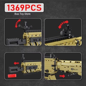 Mould <span class=keywords><strong>King</strong></span> 14015 Fusil militaire Scar, modèle d'arme à feu en briques, jouets de construction DIY, ensemble de blocs de construction pour enfants - Product Image 5