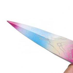 Ensemble de 3 épées en métal de 6 pouces, Kpop <span class=keywords><strong>Demon</strong></span> Hunters, dague, Huntrix Zoey Weapon, Shin-kal, couteaux à lancer, jouet sûr, accessoire de cosplay - Product Image 1