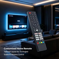 Télécommande vocale sans fil 45 touches pour Smart TV LCD, Android TV Box, OEM ODM, coque personnalisée, fourniture d'usine