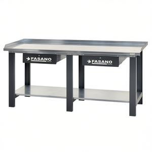 Fasano Tools Workbench 72 In Steel Top With Storage Drawers And Shelf For Workshop Use - Product Image 2