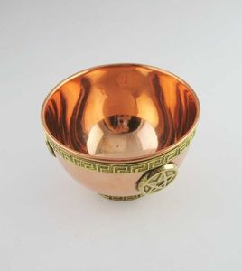 Bol à chocolat de service moderne rond en cuivre également bol à salade forme ronde vaisselle décorative bol en métal avec personnalisation - Product Image 5