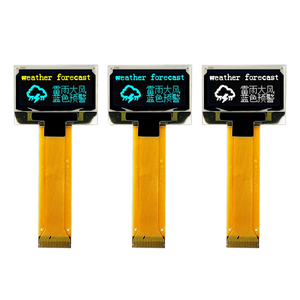 GL 0.96英寸OLED显示屏 128x64 白蓝黄单色小型SSD1306 PCB安装 26.70x19.26x1.45mm I2C PMOLED屏幕 - Product Image 1