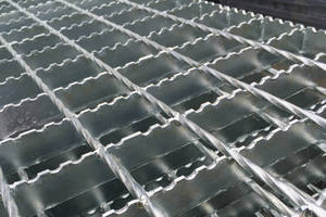 Caillebotis en acier pour <span class=keywords><strong>canal</strong></span> de drainage Fourniture d'usine de matériaux de construction en métal de haute qualité Caillebotis en acier galvanisé à chaud - Product Image 2