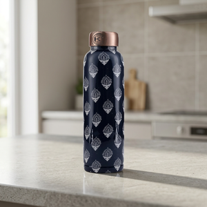 Pure Copper Luxury Printed <b>Water</b> <b>Bottle</b>-Eco-Friendly <b>Large</b> Capacity Portable Home Use Vintage Design - Product Image 3