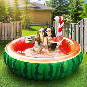 Inflatable Watermelon Pool For Kids Outdoor Swimming Fun PVC Round Pool - Product Image 1