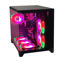 PCOOLING Usine Oem Personnalisé Ordinateur Pc Cas Gaming Atx Cas & Tours Armoire En Verre Avec Rgb Ventilateurs Pour Ordinateur De Bureau