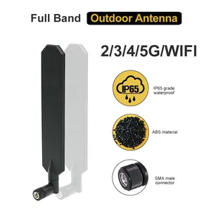 6dbi de alta ganancia 2G GPRS GSM 3G 4G LTE 2,4G WIFI WLAN IP67 Antena de comunicación de goma impermeable SMA macho GSM CPE antena