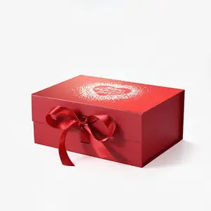 Фольгированная Подарочная коробка с лентой на заказ с красными штампами для мам на день рождения, годовщину, День святого Валентина