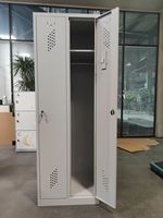 Casier en acier à 2 portes, casier métallique démontable pour le personnel, pour le bureau, la salle de sport, l'école