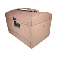 LG7320 Valise en cuir Serrure à combinaison Miroir Coiffeuse Rectangle Grande Capacité Boîte de Rangement de Bijoux Boîte à Bijoux Design