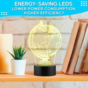 3D RGB LED Night <b>Light</b> Base ABS Material 16 Colors Changing <b>Switch</b> Control Middle Rechargeable USB <b>Remote</b> Control Modern Design - Product Image 5