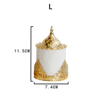 Brûleur d'encens créatif en céramique dorée, écologique et durable, avec utilisation aromatique, design moderne et élégant, décoration d'intérieur