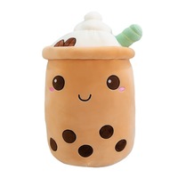 Coussin en peluche géant personnalisé et mignon en forme de thé au lait Boba, style Kawaii, en forme de Bubble Tea, animal en peluche doux, coussin alimentaire, cadeau, vente chaude, OEM