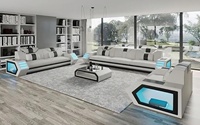 Design Sofa Italienischer Stil Großer moderner Bezug Leder Antik Chinesisch Set Zeit möbel Sofa
