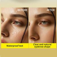 Gel à sourcils transparent vegan 2-en-1 imperméable longue tenue avec logo personnalisé OEM pour maquillage quotidien