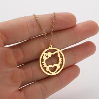 Collier ras du cou en acier inoxydable plaqué or 18 carats avec pendentif abeille creuse et breloque animale, bijoux pour femme, anniversaire, troisième anniversaire