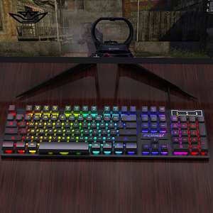 LVKIDRON 4 1 Combo <span class=keywords><strong>Clavier</strong></span> de jeu mécanique <span class=keywords><strong>Souris</strong></span> Casque RGB rétro-éclairé USB filaire 104 touches Ensemble professionnel - Product Image 6