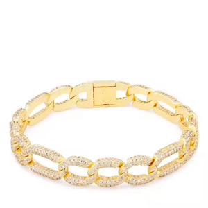 Bracelet tennis en argent pour homme, diamant de laboratoire taille brillant rond, 10g, design élégant, bijoux exportés d'Inde 2025 - Product Image 1