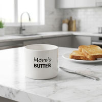 Récipient à beurre et fromage en céramique française avec logo personnalisé Beurrier en porcelaine avec couvercle