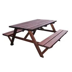 Gavin street furniture factory price outdoor wood picnic tables exotic wood camping table made of natural solid wood
