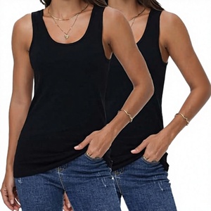 Crew Neck Wide Straps <b>Racer</b> <b>Back</b> Breathable Front Logo Running Tank <b>Tops</b> Trending Factory Price Light Weight - Product Image 3