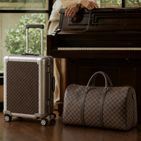 Maleta de Lujo de Aluminio con Ruedas Universales de 20/24 Pulgadas, Juego de Equipaje de Mano, Maleta con Ruedas Resistente a Arañazos, Bolsas de Viaje