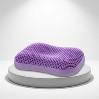 Oreiller transfrontalier en pectine TPE, ergonomique pour le cou, sans pression, respirant, avec ailettes, favorisant le sommeil, structure alvéolée