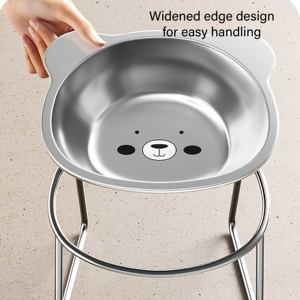 Penjualan Terbaik anti-tumpah & pelindung leher pengumpan untuk kucing & Anjing baja tahan karat makanan & mangkuk air hewan peliharaan - Product Image 5
