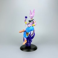 Figurine d'action anime de 21 cm Dragon Ball Super Saiyan Beerus God of Destruction assis, modèle anime DBZ en boîte