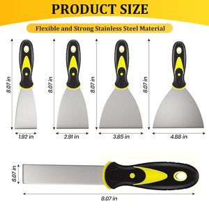 Professional High Quality Durable Drywall Spatula OEM Customizable Hot Selling Stainless Steel Putty Knife Rubber Wall Repair - Product Image 2