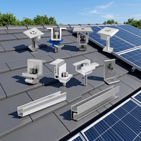 Composants de structure solaire photovoltaïque, rail de montage solaire en aluminium, système de montage solaire