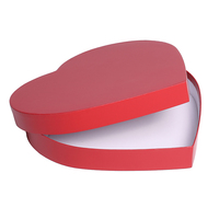 Boîtes rigides en papier d'art de haute qualité, en forme de cœur, faites à la main, à bas prix, avec laminage mat, pour la Saint-Valentin, boîte à fleurs roses