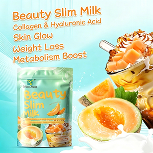 Wins Town Beauty Slim Milk, Leche de Colágeno con Sabor a Melón Cantalupo y L-Carnitina para Pérdida de Peso, Leche Iluminadora, 12 Sobres, Suplemento Dietético en Polvo - Product Image 2