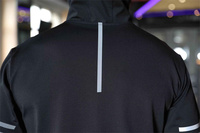 Haut de sport pour homme en polyester, néoprène et nylon, à manches longues, anti-transpiration, avec fermeture éclair, pour entraînement, fitness et sauna
