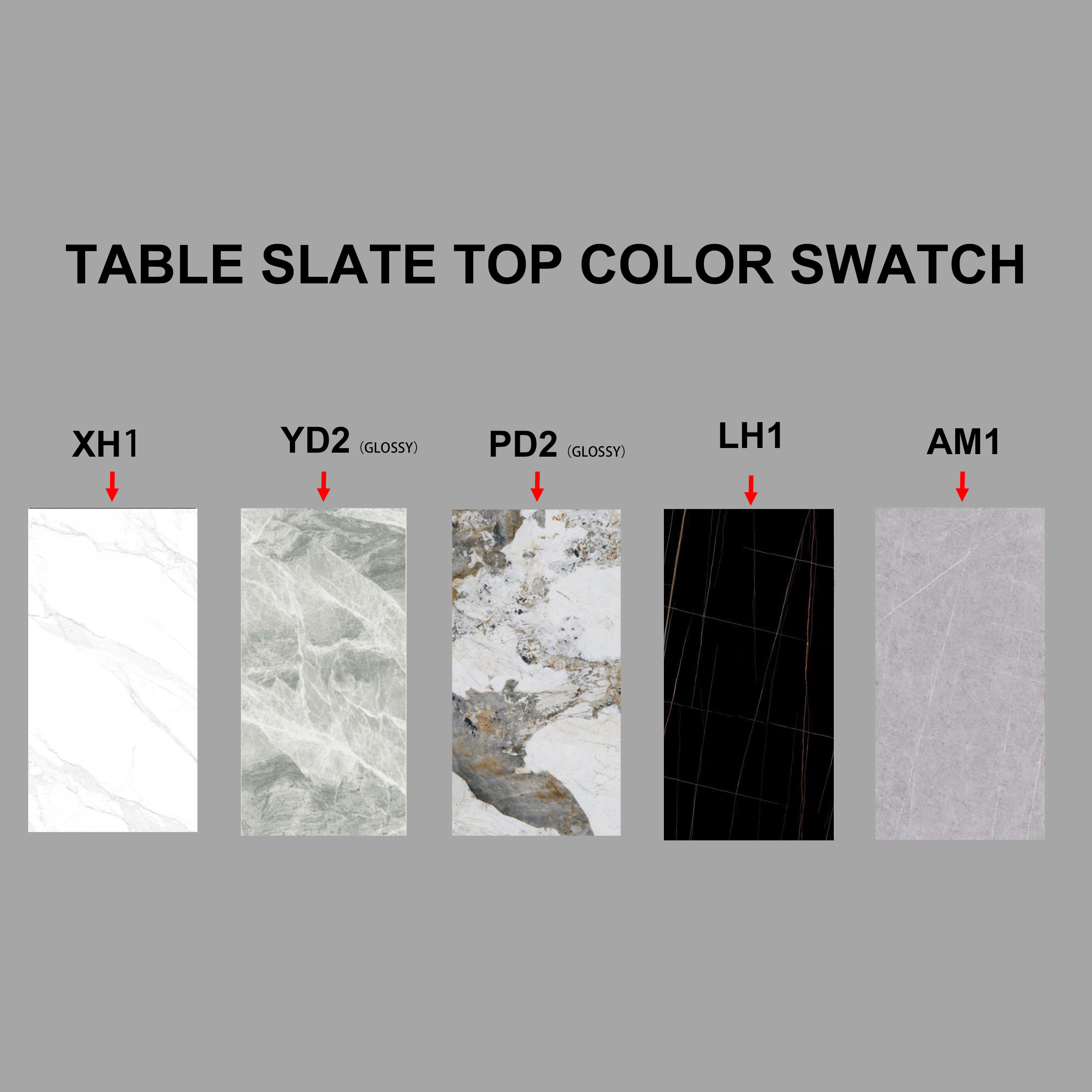 Option de couleur de dessus de table