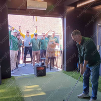 Sistema de Remolque para Simulador de Golf Portátil e Impermeable S-200, Comercial, Móvil, para Eventos al Aire Libre