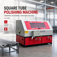 Machine de polissage et de lustrage multi-stations robuste pour tubes carrés en acier inoxydable, moteur haute rigidité, écologique, élimination de la rouille