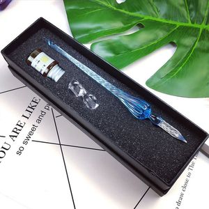 2025 Nuevo diseño de pluma de inmersión de vidrio de alta calidad Artículo en línea caliente para la venta Novedosas plumas estilográficas para escribir Viene con caja de regalo - Product Image 5