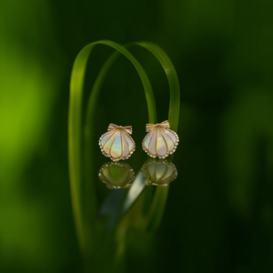 Fashion <b>Stud</b> <b>Earrings</b> 316L Stainless Steel PVD Gold Plating Sustainable Resistant Shell Design - Product Image 3