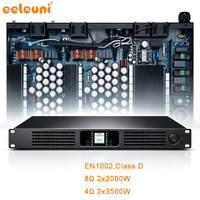 Amplificateur de puissance numérique de classe D 2000 W à 8 ohms, 2 canaux, haute puissance, pour enceintes Line Array, grands spectacles