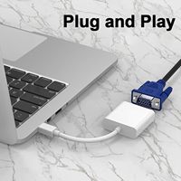 Adaptateur SYONG Mini vers VGA, adaptateur Mini DP DisplayPort vers VGA mâle vers femelle pour ThinkPad SurfacePro PC